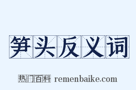 笋头反义词是什么意思的图片